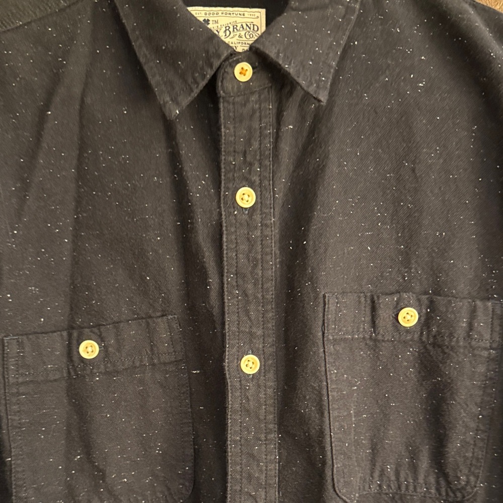Lucky Brand Men's Navy Button Shirt M - Picture 3 of 6